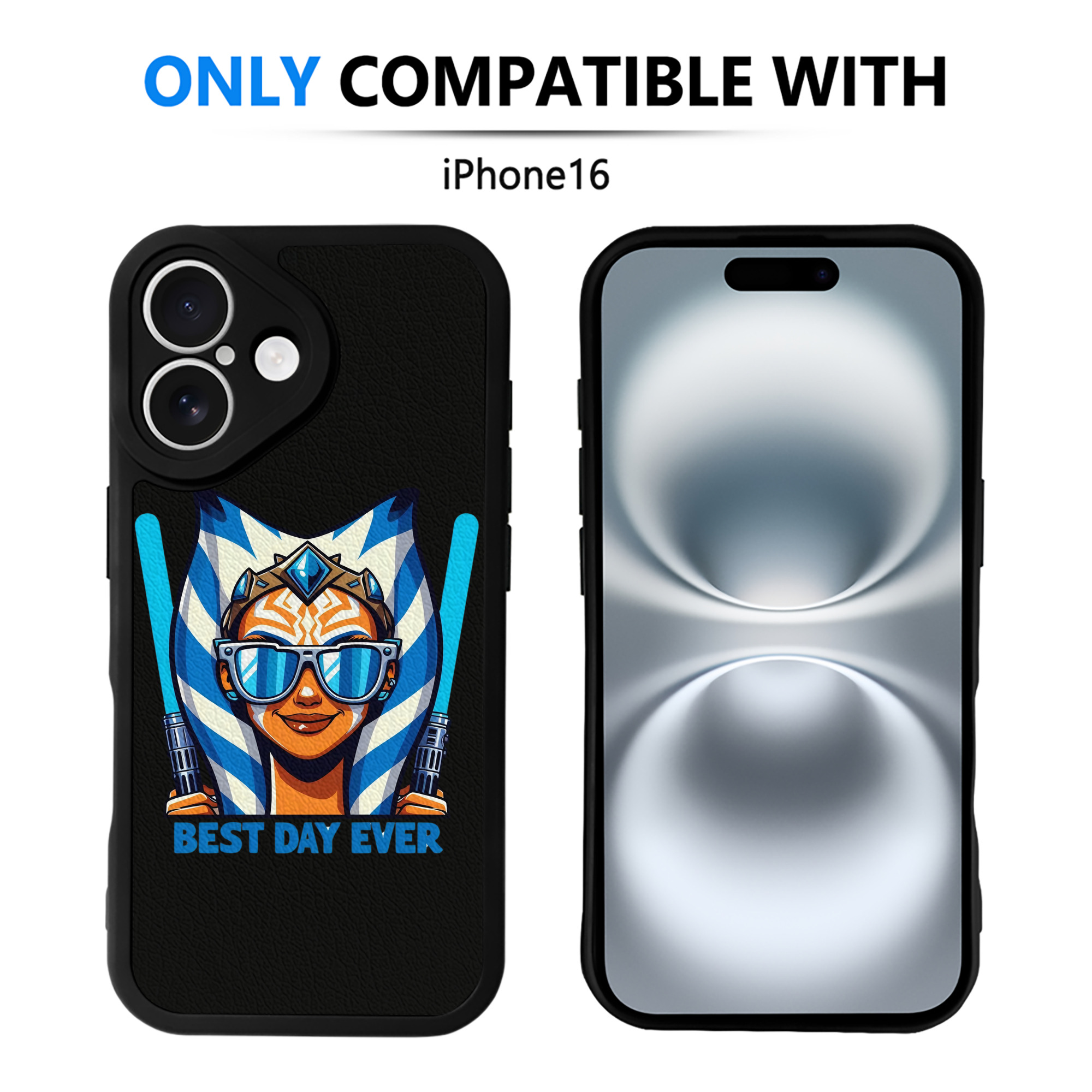 （画像用） スター・ウォーズ Star Wars 【iPhone 16シリーズ対応】シリコンスマホケース（レザー調） 材質：シリコン